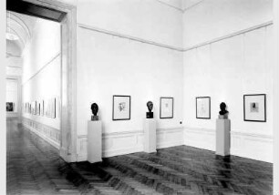 Blick in die Ausstellung "Lovis Corinth zum 100. Geburtstag" vom 21. Juli 1958 - 18. Sept.1958 in der Nationalgalerie