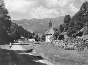 Österreich, Filialkirche St. Sigismund : Österreich. Zell am See. Blick zur Filialkirche St. Sigismund