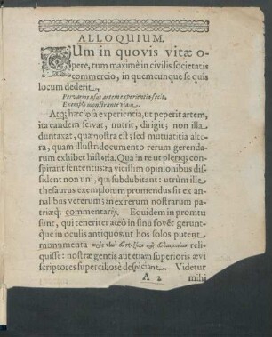 Alloquium.