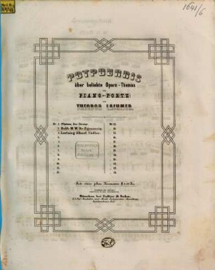 Potpourri über beliebte Opern-Themas : für Piano-Forte. 2, Die Zigeunerin / von W. F. Balfe