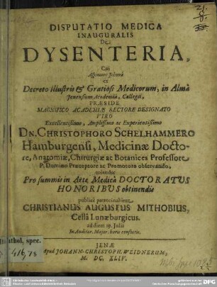 De dysenteria