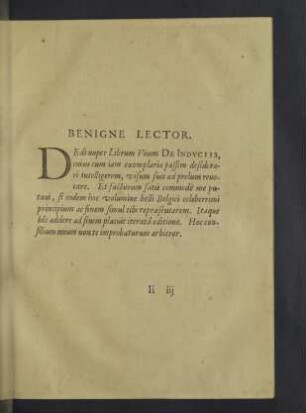 Benigne Lector.