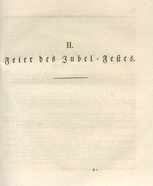 II. Feier des Jubel-Festes