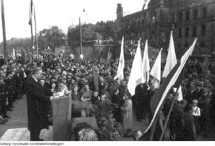 Dresden, Georgij-Dimitroff-Brücke (Augustusbrücke), Einweihung, 8. Oktober 1949