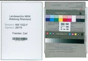 Entnazifizierung Carl Foerster , geb. 18.08.1897 (Bahnsekretaer)