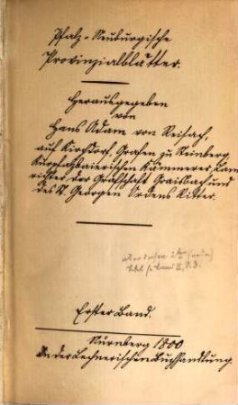 Journal für Bayern und die angränzenden Länder. 1, 1. 1800/01