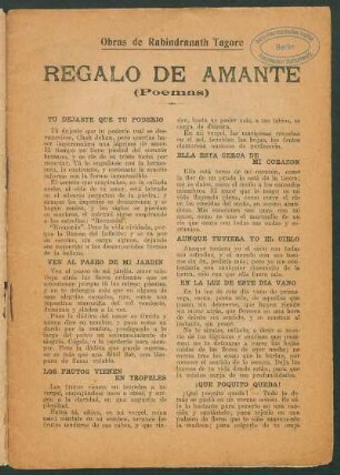Regalo de amante : (Poemas)
