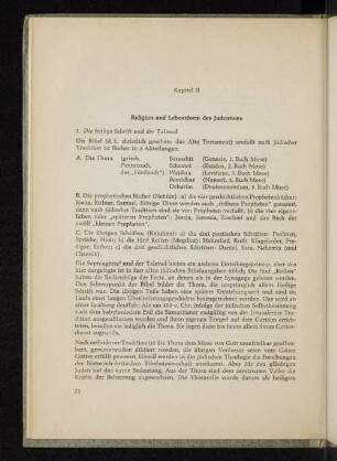 Kapitel II Religion und Lebensform des Judentums