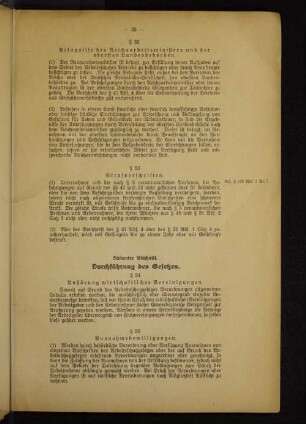 Siebenter Abschnitt. Durchführung des Gesetzes