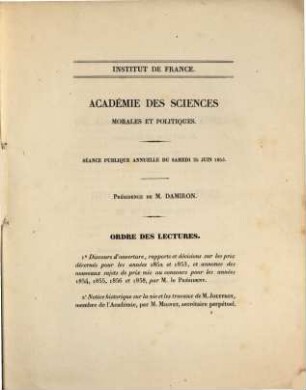 Séance publique annuelle. 1853