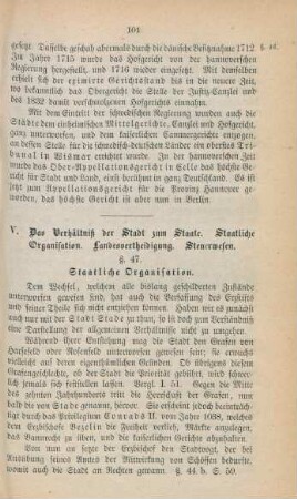 § 47. Staatliche Organisation