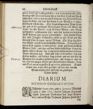 Diarium Medico-Chirurgicum.