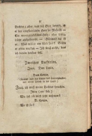 Zweiter Auftritt. Ines. Don Louis.