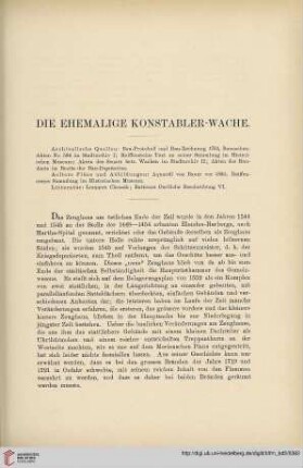 Die ehemalige Konstabler- Wache