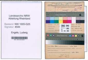 Entnazifizierung Ludwig Engels , geb. 16.12.1905 (Kaufmann)