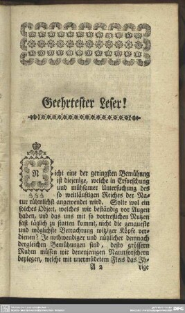 Geehrtester Leser!