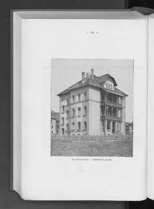 Haus für Zahlende. - Südwestliche Ansicht.