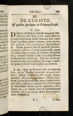 185-204, XX. De Christo. XXI. De Officio Christi Prophetico.