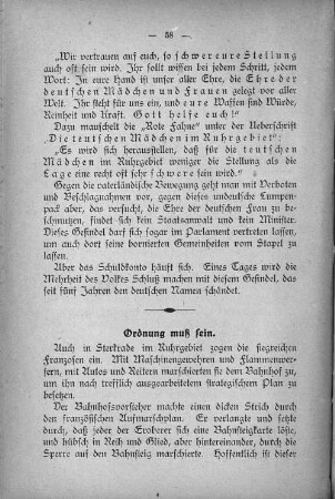 Ordnung muß sein.