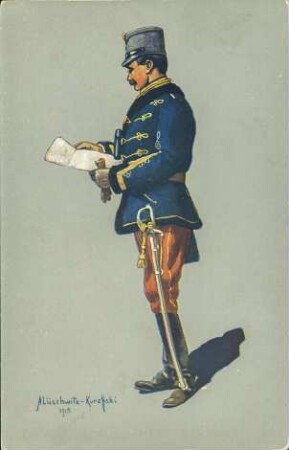 Oest.-Ung. Husarenstabsoffizier in Felduniform 1914-1915 [R]