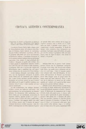 Cronaca artistica contemporanea
