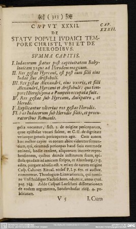 Caput XXXII. De Statu Populi Iudaici Tempore Christi, Ubi Et De Herodibus