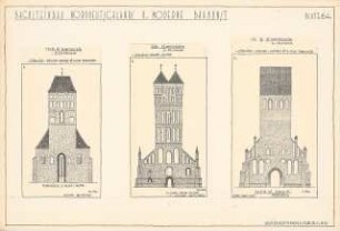 Backsteinbau Norddeutschlands und moderne Baukunst Baukategorien: Blatt 64: Sakralbau. Ansichten Giebelwände Konitz, Thorn, Buckow