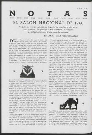 Notas - El Salon Nacional de 1940