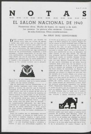 Notas - El Salon Nacional de 1940