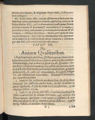 Caput III. De Animae Qualitatibus.