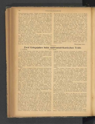 Zwei Kriegsjahre beim südwestafrikanischen Train.