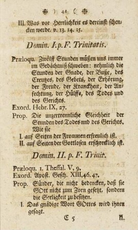 Domin. ... p. F. Trinitatis.