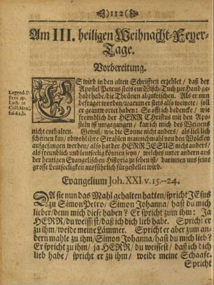 Am III. heiligen Weihnacht-Feyer-Tage.