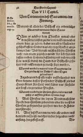 Das VII. Capitel. Von Ceremonien deß Sacraments der Firmung.