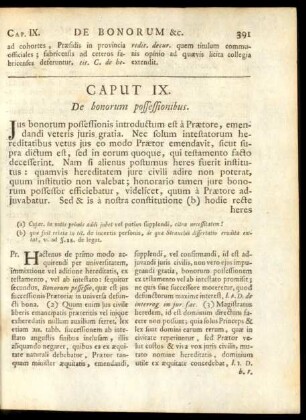 Caput IX. De bonorum possessionibus
