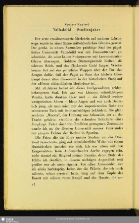 Zweites Kapitel: Valladolid - Studienjahre