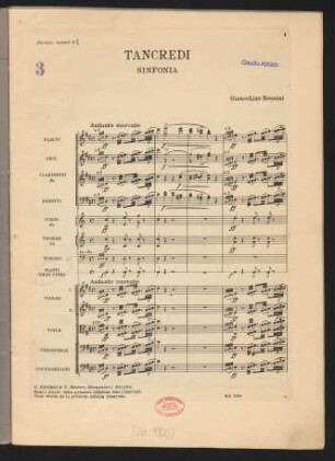 Tancredi : Sinfonia