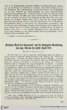 44: "Kirchliche Kunst der Gegenwart" auf der Stuttgarter Ausstellung des evgl. Vereins für christl. Kunst 1929