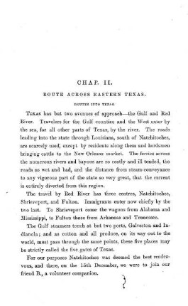 ROUTE ACROSS EASTERN TEXAS.