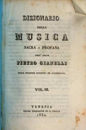 Dizionario della musica sacra e profana. 3