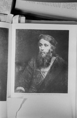 Reproduktion von Gemälden von Rembrandt : Bildnis eines bärtigen Mannes