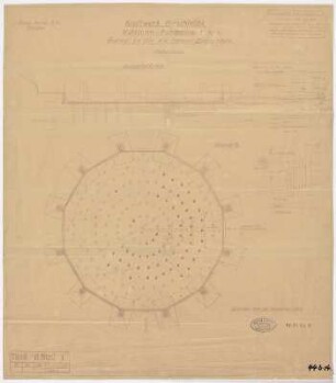 Kühlturmfundament Nr.3, Bohrplan für die Beton-Zugpfähle