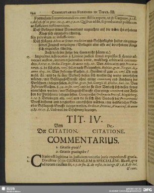 Tit. IV. Von Der Citation