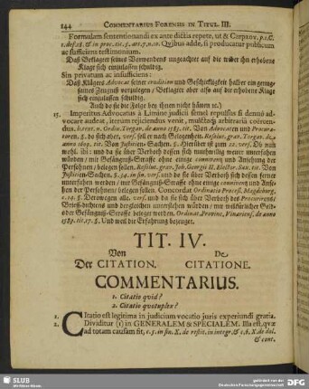 Tit. IV. Von Der Citation