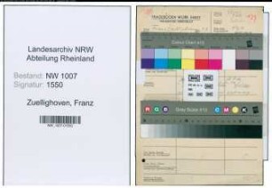 Entnazifizierung Franz Zuellighoven , geb. 08.08.1909 (Vorarbeiter)