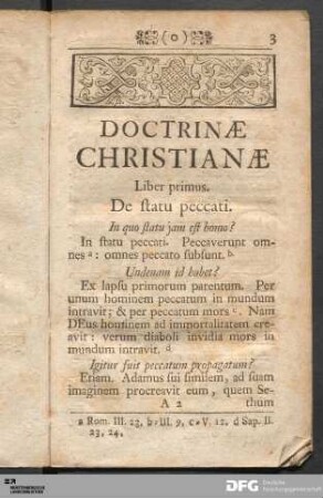 Liber primus. De statu peccati.