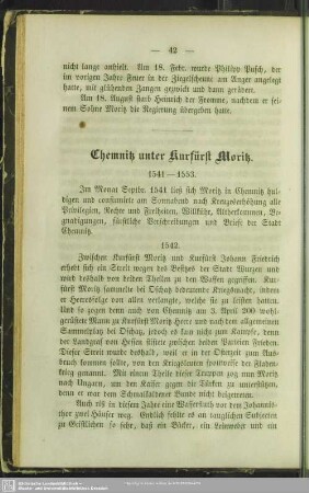 Chemnitz unter Kurfürst Moritz