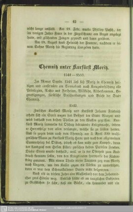 Chemnitz unter Kurfürst Moritz