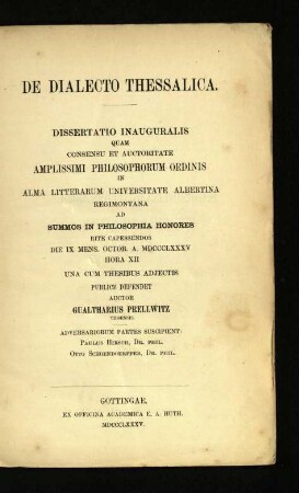 De dialecto Thessalica