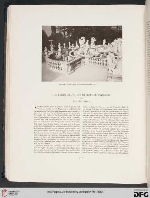 Die Renovierung des Dresdener Zwingers